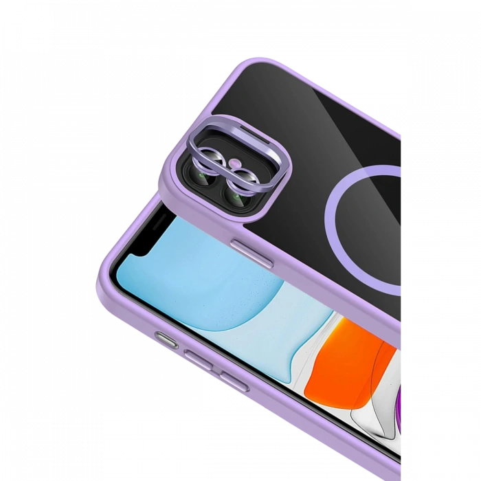 Joy Tekno Apple iPhone 11 Remim Lensli Magsafe Standlı Kapak