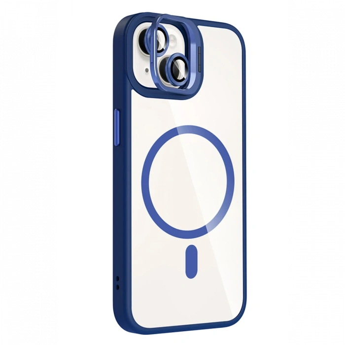 Joy Tekno Apple iPhone 13 Remim Lensli Magsafe Standlı Kapak