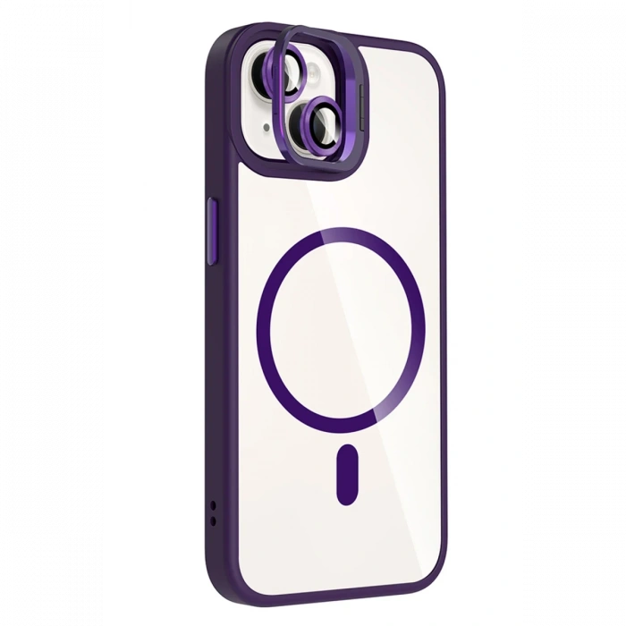 Joy Tekno Apple iPhone 13 Remim Lensli Magsafe Standlı Kapak