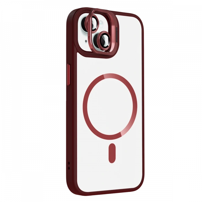 Joy Tekno Apple iPhone 13 Remim Lensli Magsafe Standlı Kapak