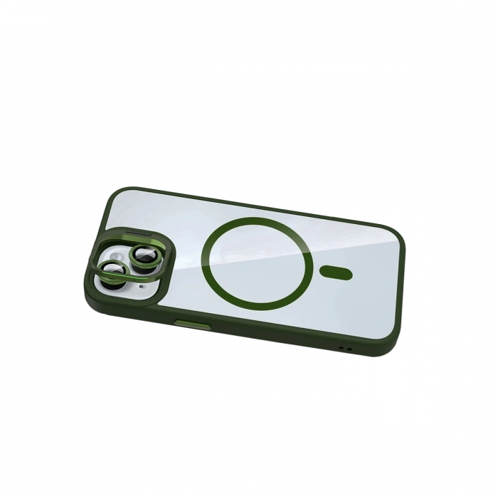 Joy Tekno Apple iPhone 13 Remim Lensli Magsafe Standlı Kapak