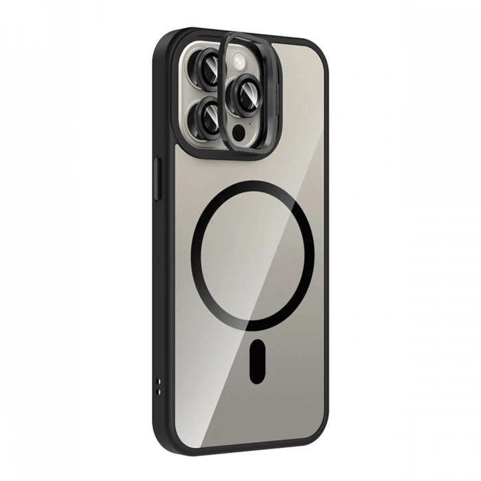 Joy Tekno Apple iPhone 14 Pro Max Remim Lensli Magsafe Standlı Kapak