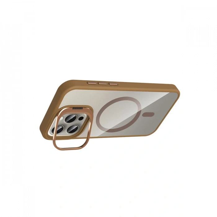 Joy Tekno Apple iPhone 14 Pro Max Remim Lensli Magsafe Standlı Kapak