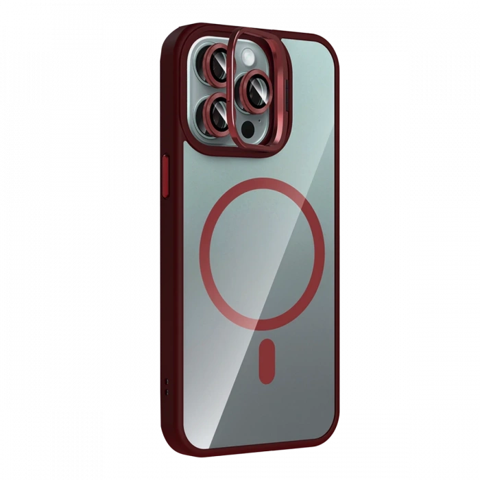 Joy Tekno Apple iPhone 14 Pro Max Remim Lensli Magsafe Standlı Kapak