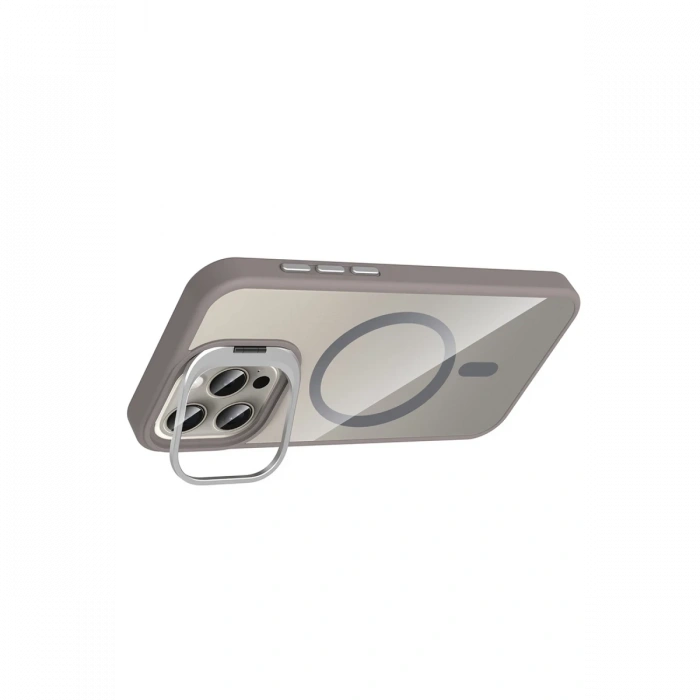 Joy Tekno Apple iPhone 14 Pro Max Remim Lensli Magsafe Standlı Kapak