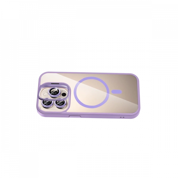 Joy Tekno Apple iPhone 14 Pro Max Remim Lensli Magsafe Standlı Kapak