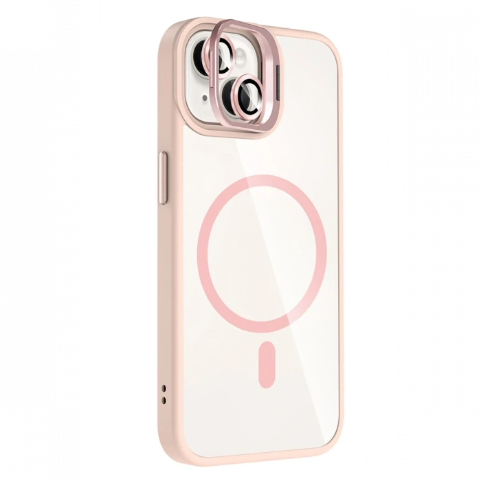 Joy Tekno Apple iPhone 14 Remim Lensli Magsafe Standlı Kapak