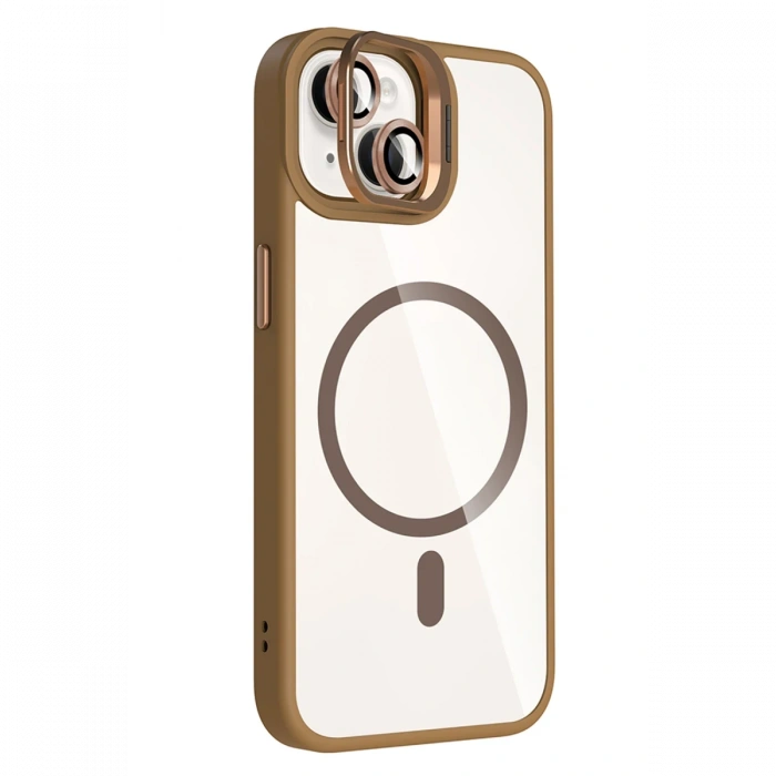 Joy Tekno Apple iPhone 14 Remim Lensli Magsafe Standlı Kapak