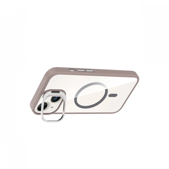 Joy Tekno Apple iPhone 14 Remim Lensli Magsafe Standlı Kapak