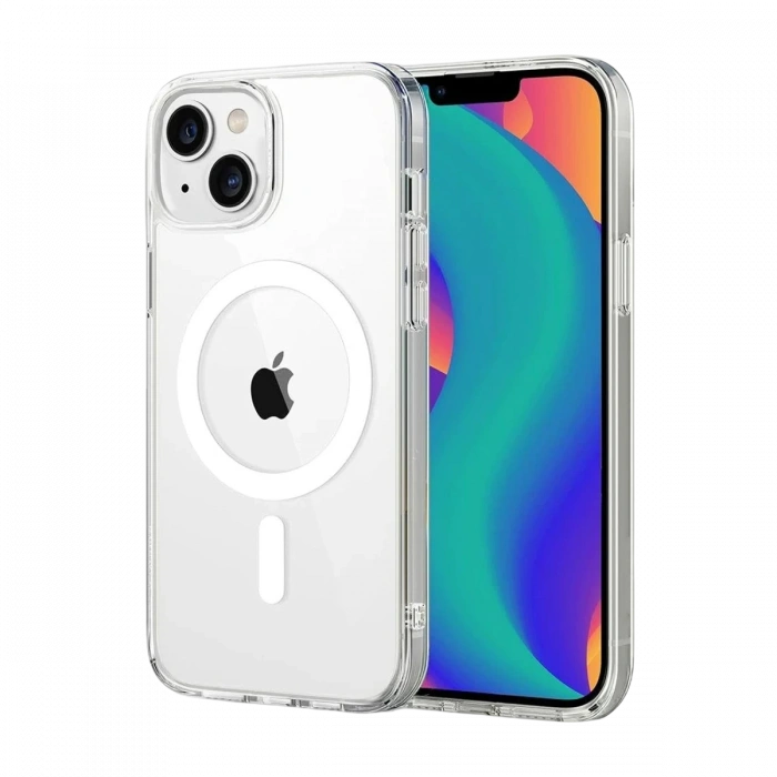 Joy Tekno Apple iPhone 15 Combo Sert Şeffaf Magsafe Kapak - Şeffaf