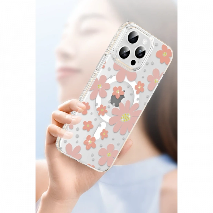 Joy Tekno Apple iPhone 15 Floral Magsafe Kapak