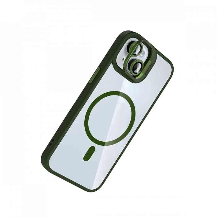 Joy Tekno Apple iPhone 15 Plus Remim Lensli Magsafe Standlı Kapak