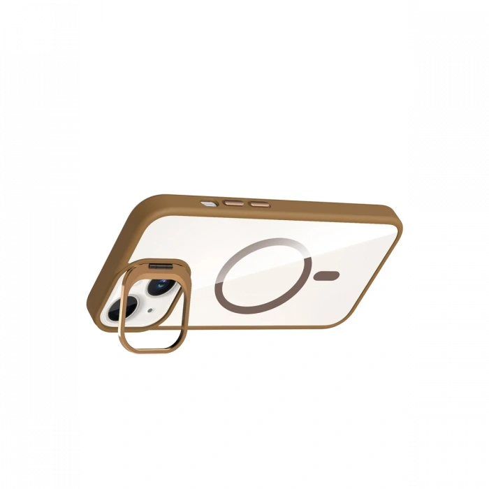 Joy Tekno Apple iPhone 15 Plus Remim Lensli Magsafe Standlı Kapak