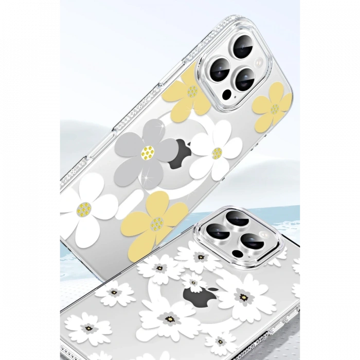 Joy Tekno Apple iPhone 15 Pro Floral Magsafe Kapak