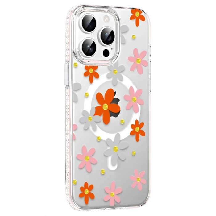 Joy Tekno Apple iPhone 15 Pro Max Floral Magsafe Kapak