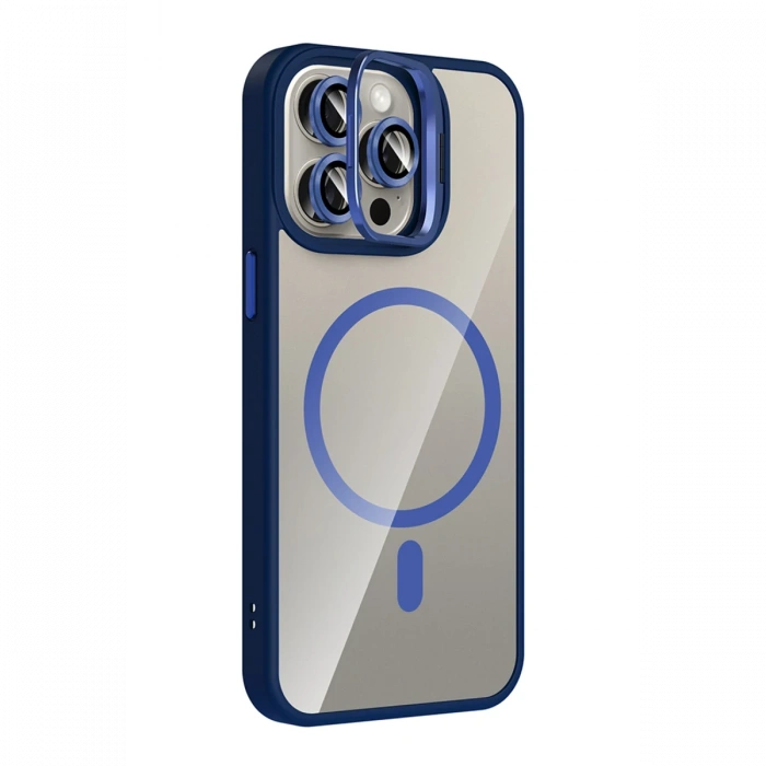 Joy Tekno Apple iPhone 15 Pro Max Remim Lensli Magsafe Standlı Kapak