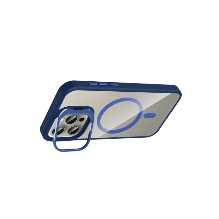 Joy Tekno Apple iPhone 15 Pro Max Remim Lensli Magsafe Standlı Kapak