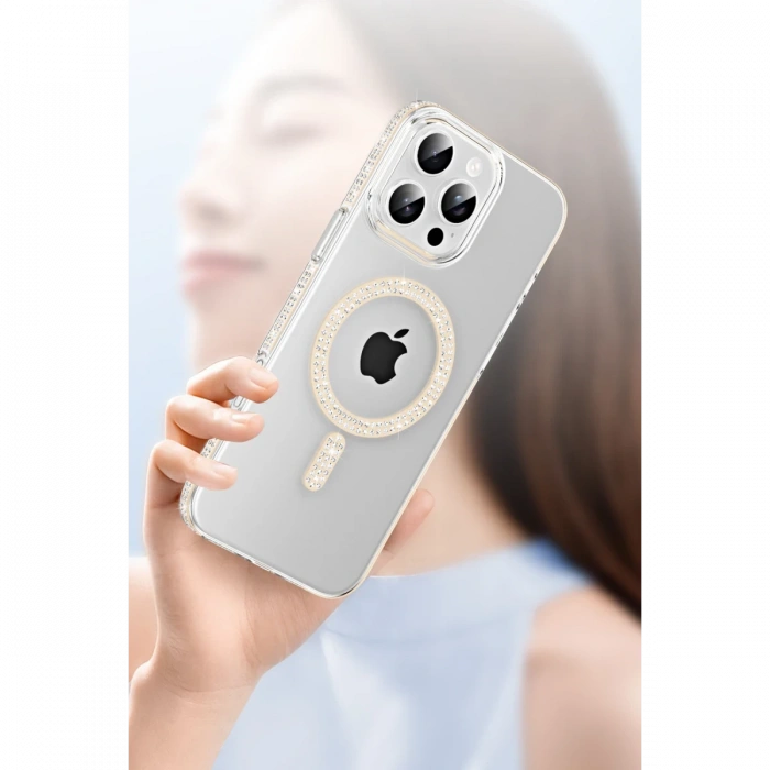 Joy Tekno Apple iPhone 15 Pro Move Taşlı Magsafe Kapak