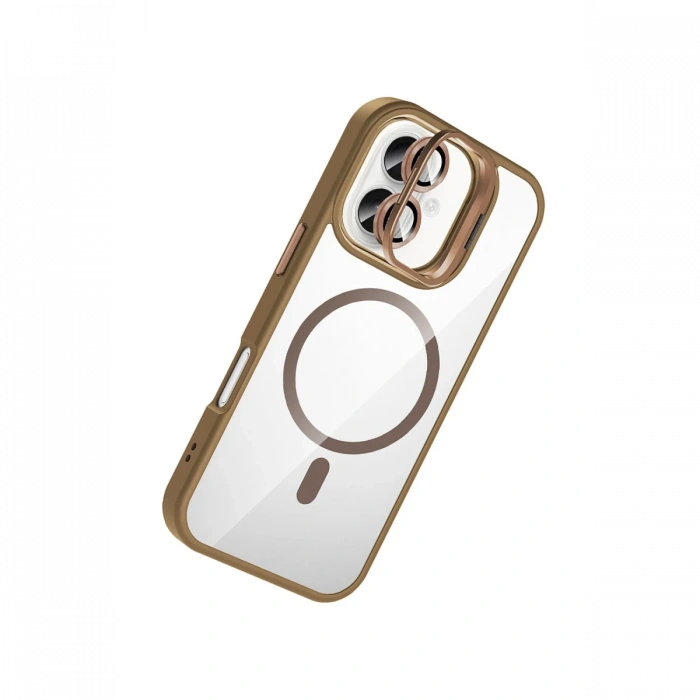 Joy Tekno Apple iPhone 16 Plus Remim Lensli Magsafe Standlı Kapak