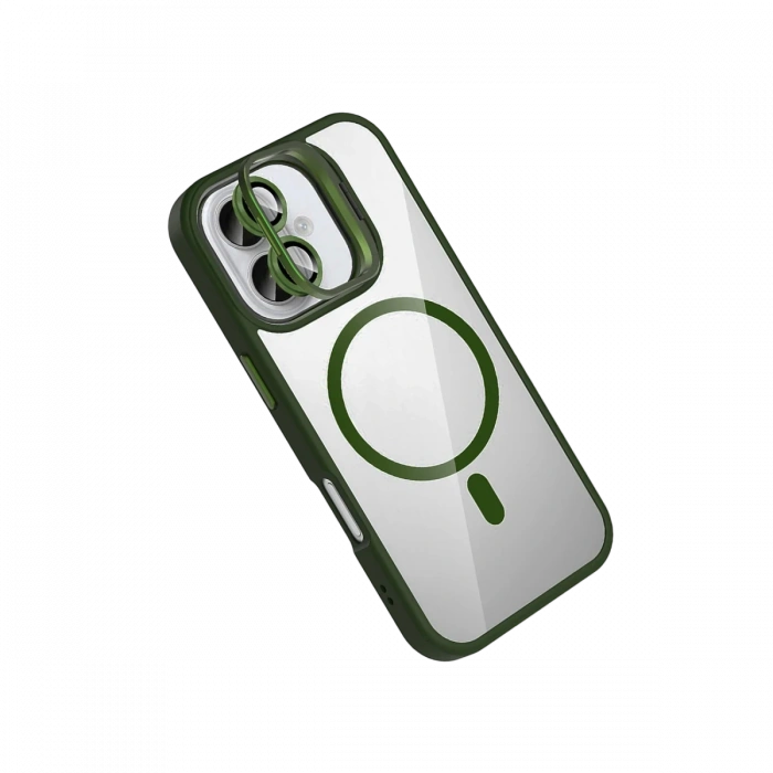 Joy Tekno Apple iPhone 16 Plus Remim Lensli Magsafe Standlı Kapak