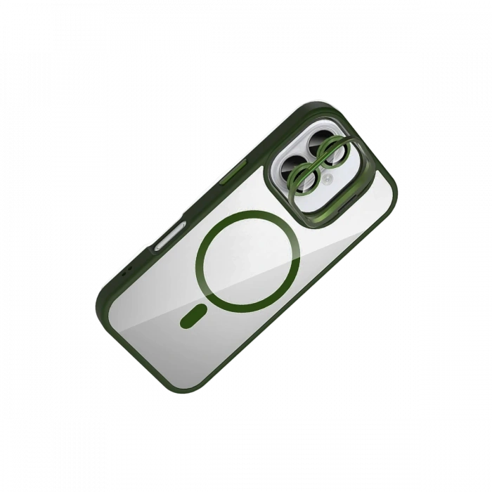 Joy Tekno Apple iPhone 16 Plus Remim Lensli Magsafe Standlı Kapak