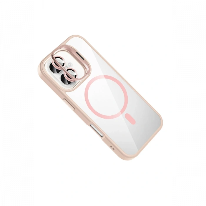 Joy Tekno Apple iPhone 16 Plus Remim Lensli Magsafe Standlı Kapak