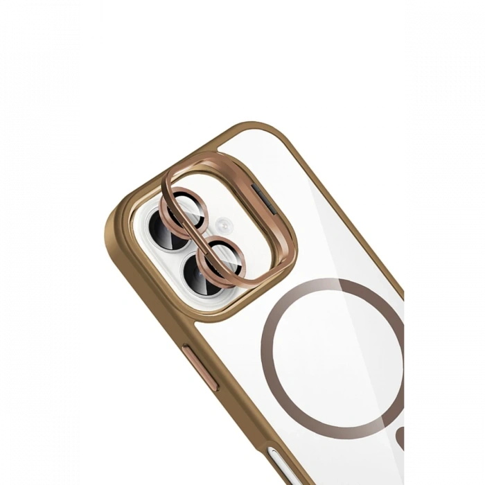 Joy Tekno Apple iPhone 16 Plus Remim Lensli Magsafe Standlı Kapak