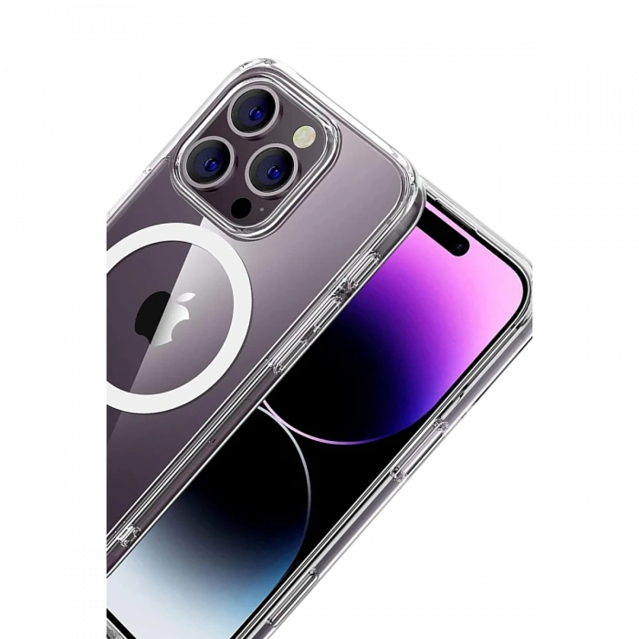 Joy Tekno Apple iPhone 16 Pro Max Combo Sert Şeffaf Magsafe Kapak - Şeffaf