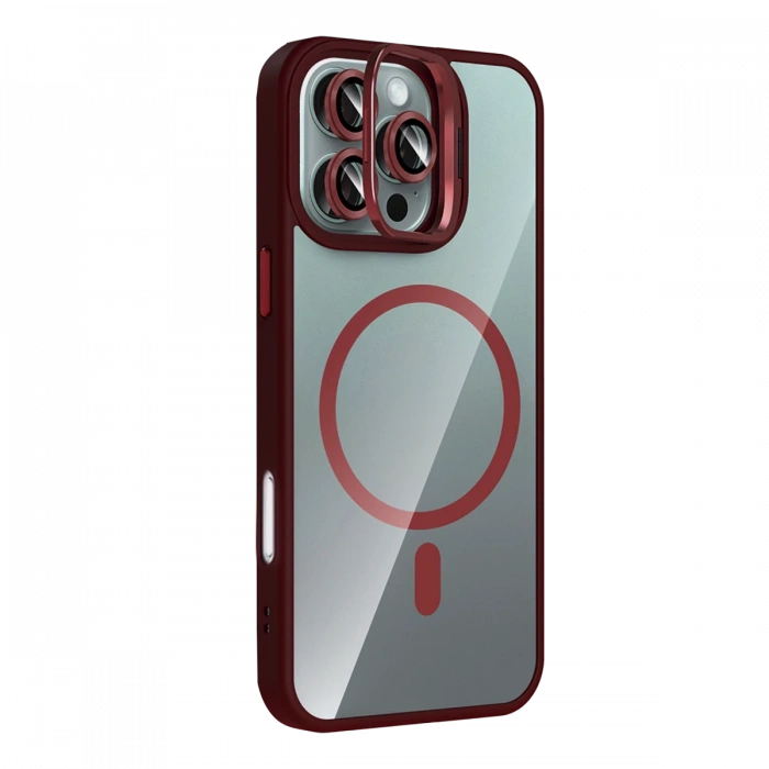 Joy Tekno Apple iPhone 16 Pro Max Remim Lensli Magsafe Standlı Kapak