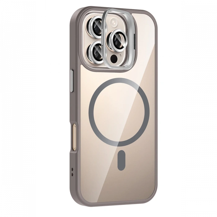 Joy Tekno Apple iPhone 16 Pro Max Remim Lensli Magsafe Standlı Kapak