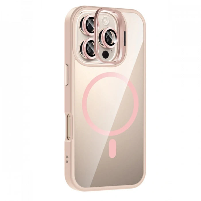 Joy Tekno Apple iPhone 16 Pro Max Remim Lensli Magsafe Standlı Kapak