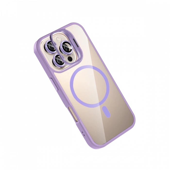 Joy Tekno Apple iPhone 16 Pro Max Remim Lensli Magsafe Standlı Kapak