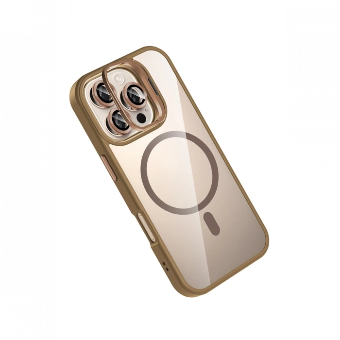 Joy Tekno Apple iPhone 16 Pro Max Remim Lensli Magsafe Standlı Kapak