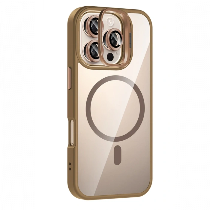 Joy Tekno Apple iPhone 16 Pro Remim Lensli Magsafe Standlı Kapak