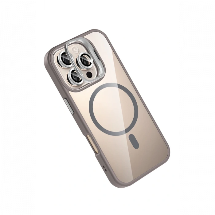 Joy Tekno Apple iPhone 16 Pro Remim Lensli Magsafe Standlı Kapak