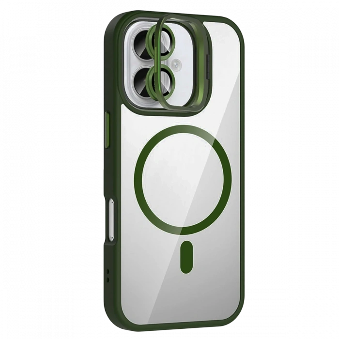 Joy Tekno Apple iPhone 16 Remim Lensli Magsafe Standlı Kapak