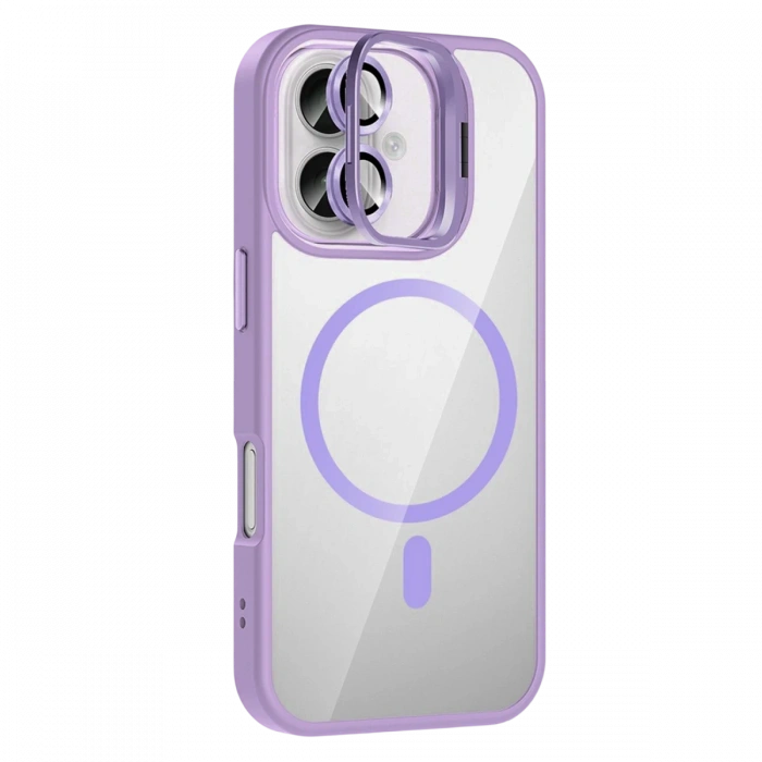 Joy Tekno Apple iPhone 16 Remim Lensli Magsafe Standlı Kapak