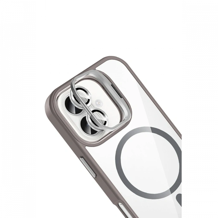 Joy Tekno Apple iPhone 16 Remim Lensli Magsafe Standlı Kapak