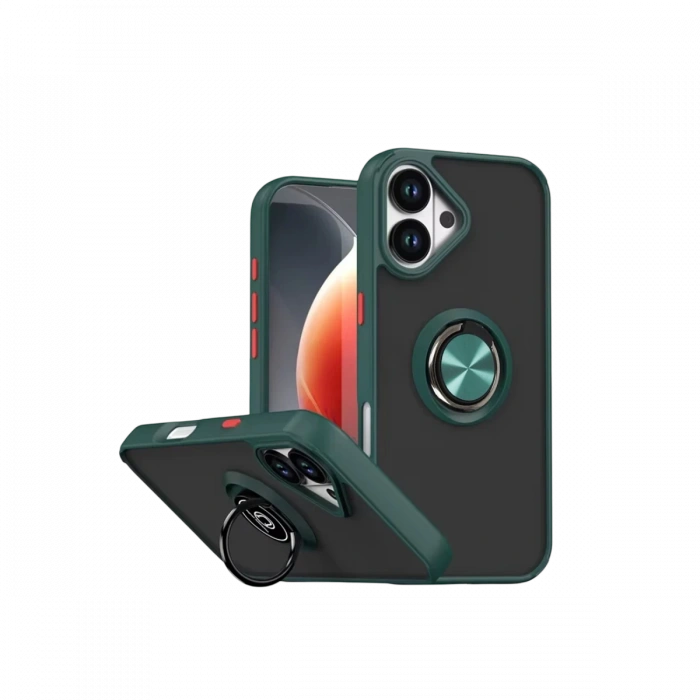 Apple iPhone 17 Montreal Yüzüklü Silikon Kapak