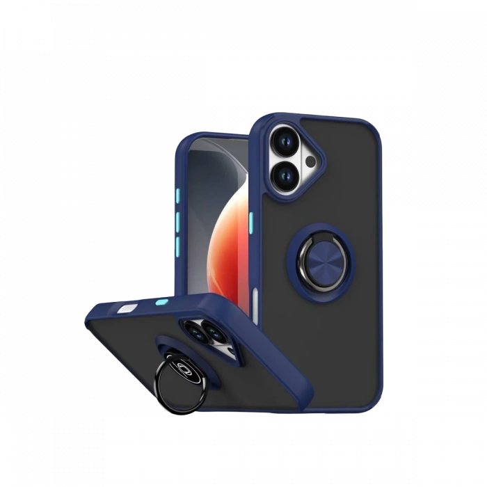 Apple iPhone 17 Montreal Yüzüklü Silikon Kapak