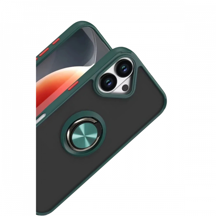 Apple iPhone 17 Montreal Yüzüklü Silikon Kapak