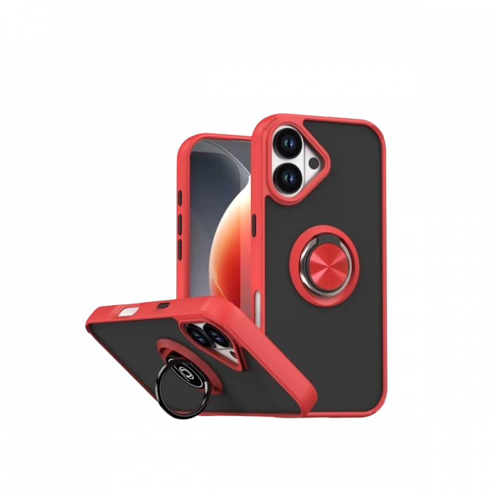 Apple iPhone 17 Montreal Yüzüklü Silikon Kapak