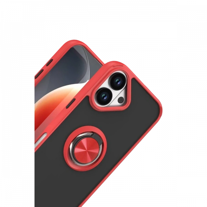 Apple iPhone 17 Montreal Yüzüklü Silikon Kapak