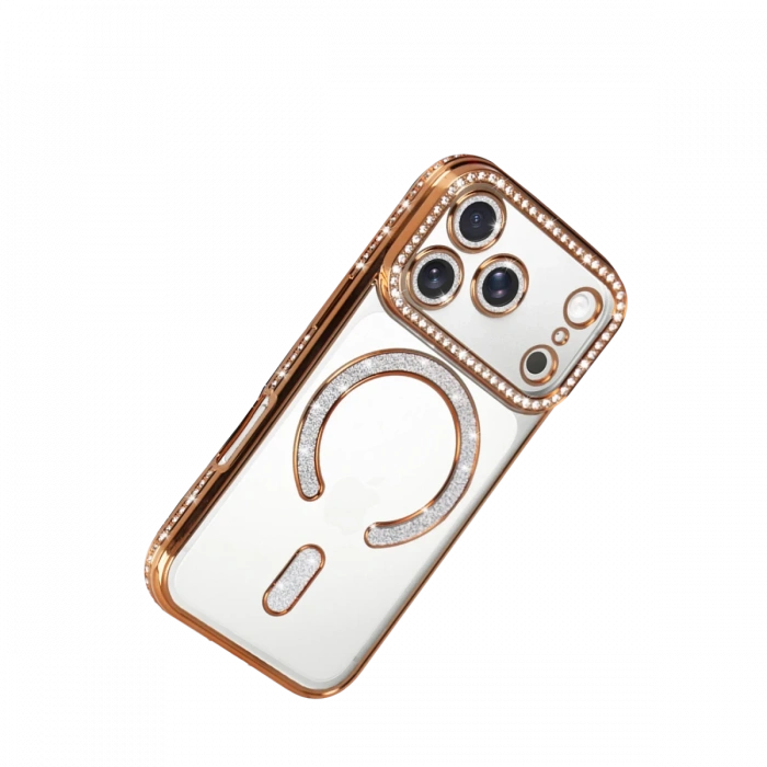 Joy Tekno Apple iPhone 17 Pro Joke Simli Magneticsafe Kılıf - Turuncu