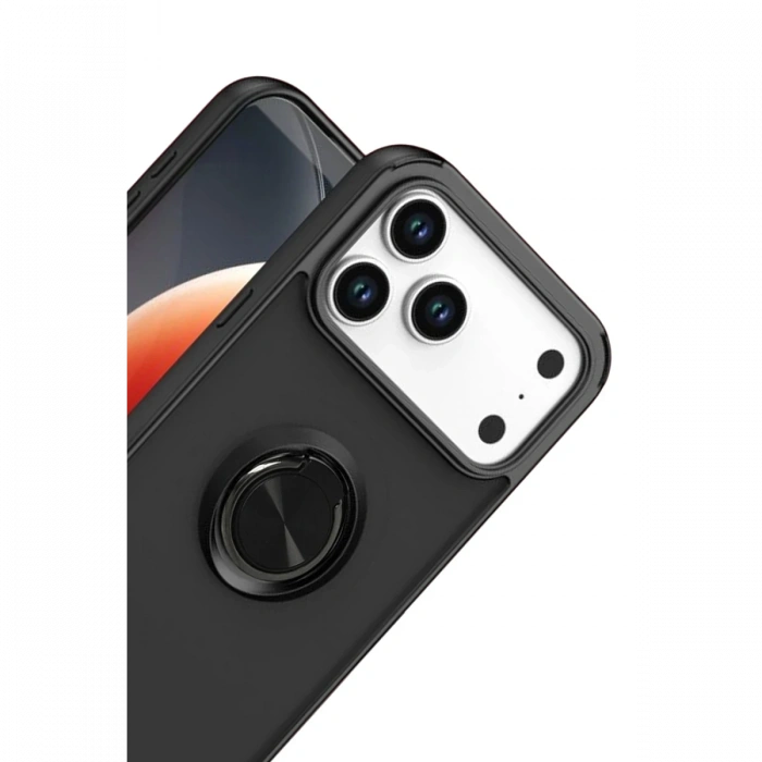 Apple iPhone 17 Pro Max Montreal Yüzüklü Silikon Kapak