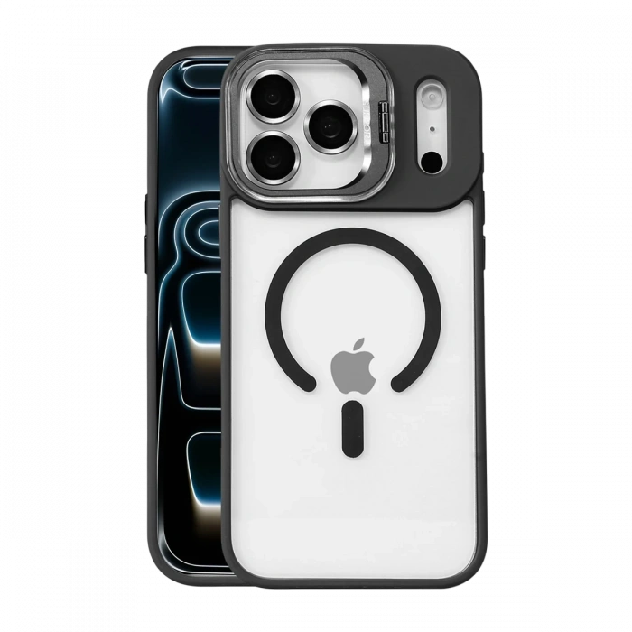 Joy Tekno Apple iPhone 17 Pro Max Remim Lensli Magsafe Standlı Kapak