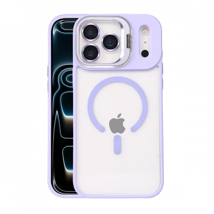 Joy Tekno Apple iPhone 17 Pro Max Remim Lensli Magsafe Standlı Kapak