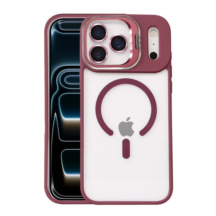 Joy Tekno Apple iPhone 17 Pro Max Remim Lensli Magsafe Standlı Kapak