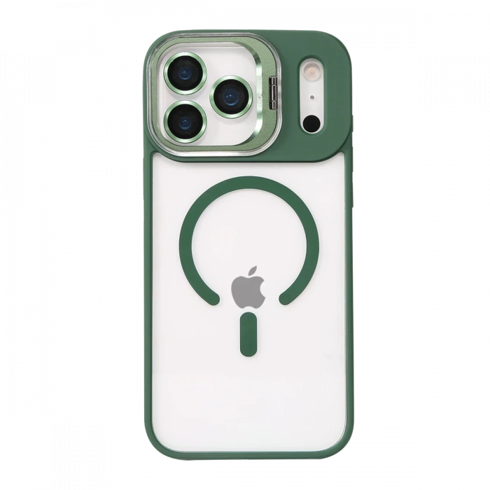 Joy Tekno Apple iPhone 17 Pro Max Remim Lensli Magsafe Standlı Kapak