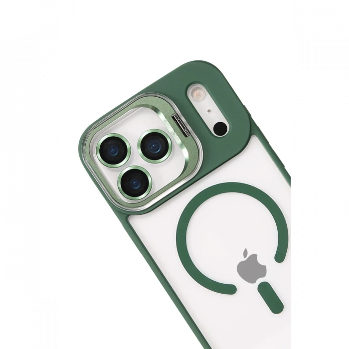 Joy Tekno Apple iPhone 17 Pro Max Remim Lensli Magsafe Standlı Kapak